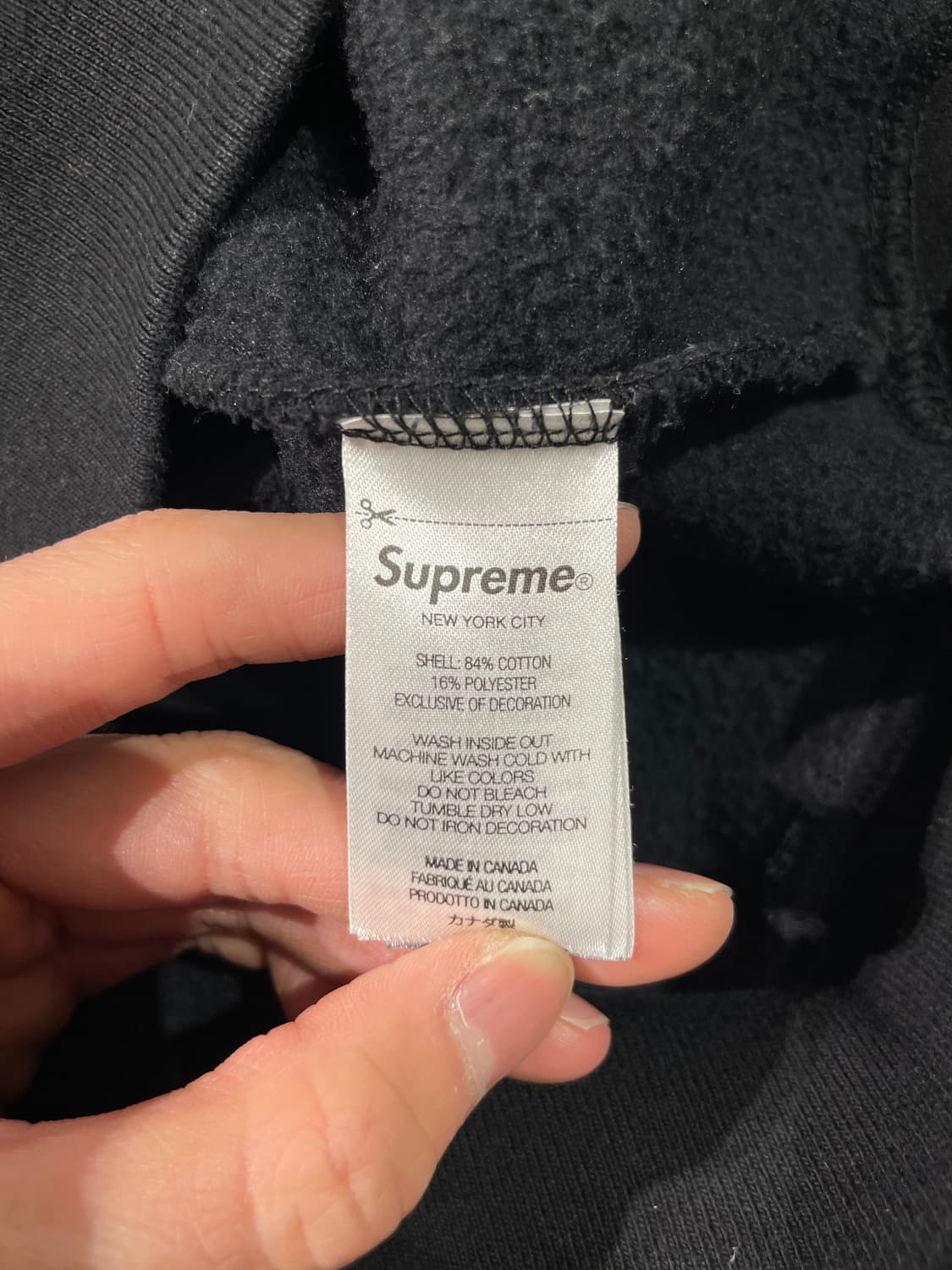 슈프림 블랙 마이크로 로고 후디 상품이미지9