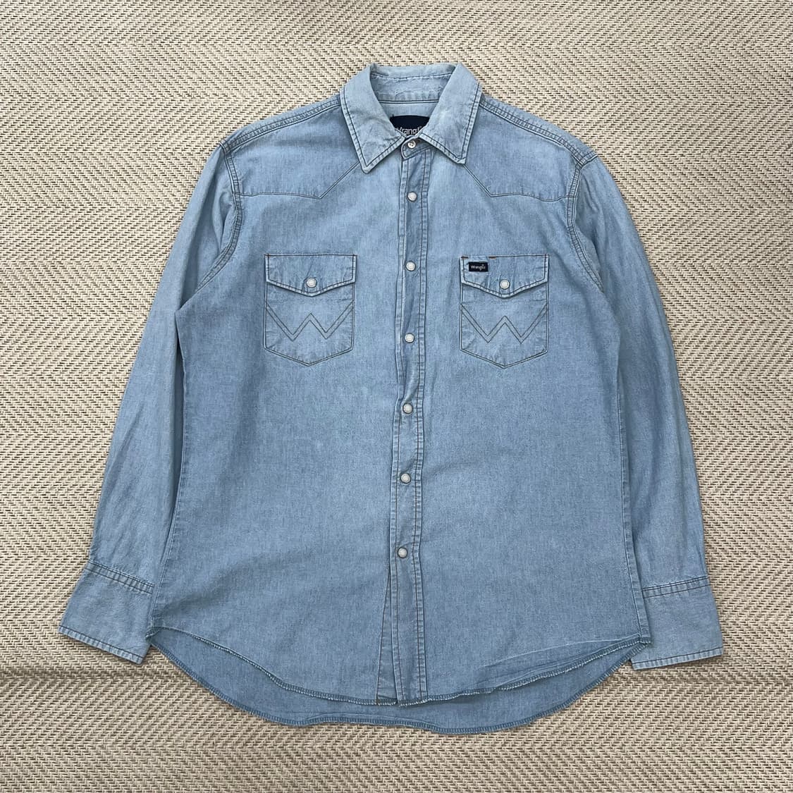 랭글러 투포켓 데님셔츠 r2619 상품이미지1