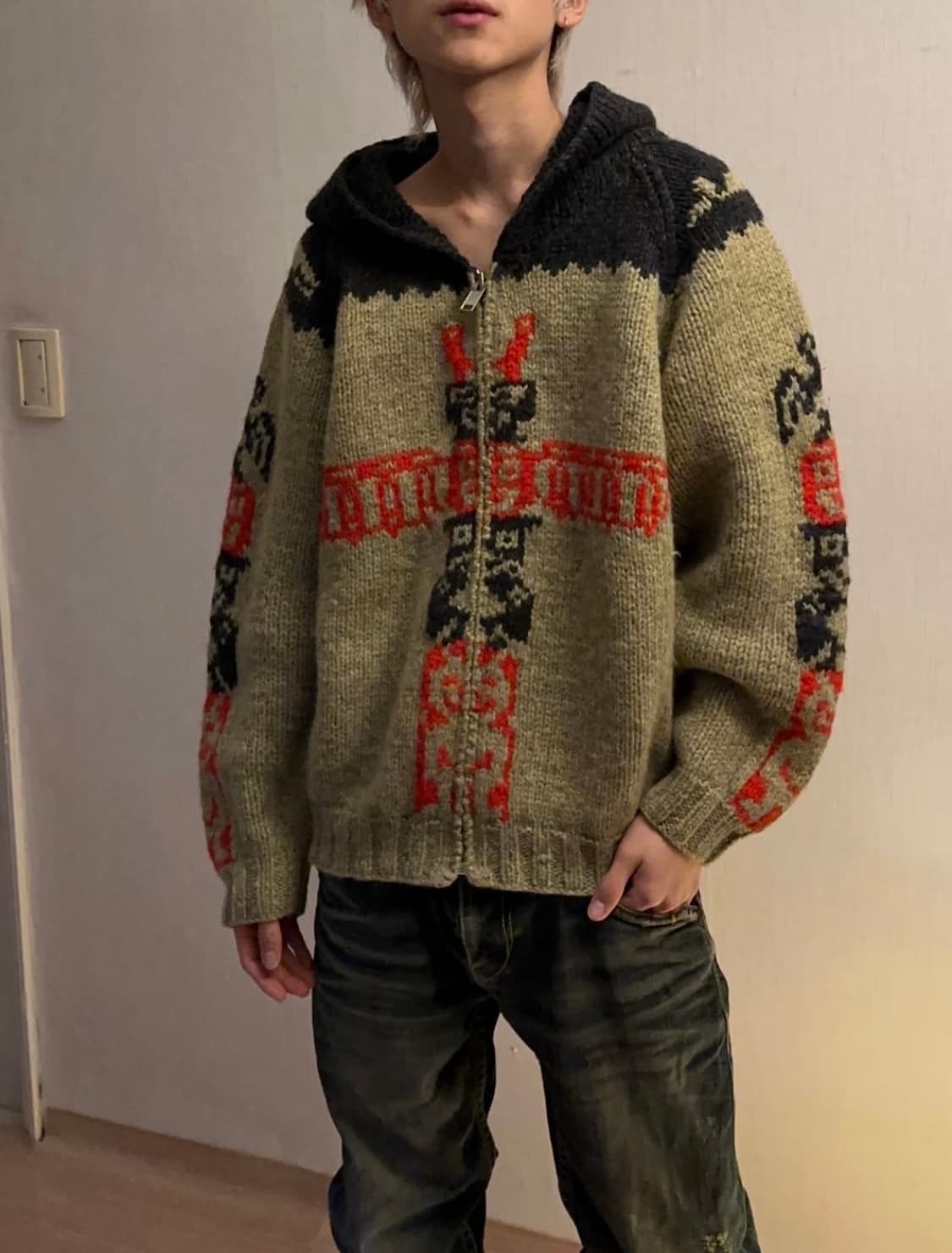 RNA 울 코위찬 니트 집업 상품이미지4