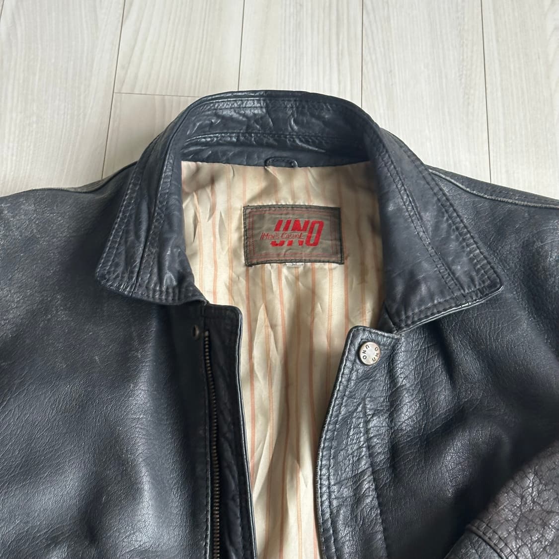 빈티지 소가죽자켓 M 상품이미지3