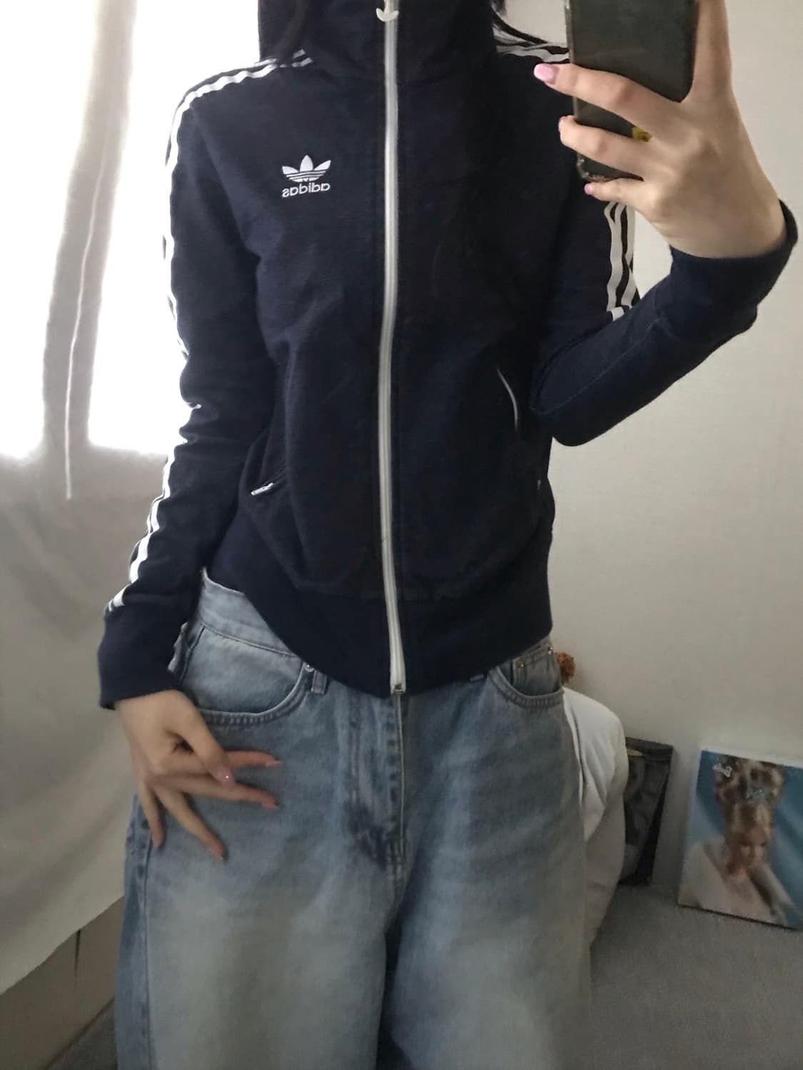 아디다스 딱붙핏 데님 져지 상품이미지5