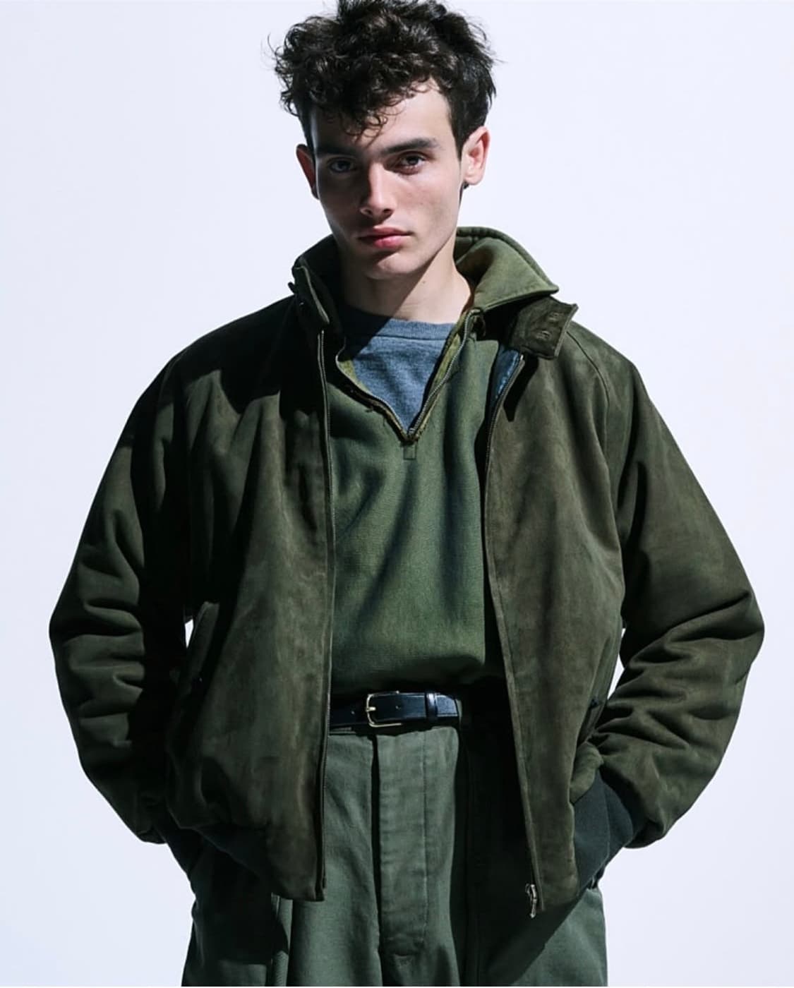 아프레쎄 스웨이드 레더 헤링턴 2 상품이미지2