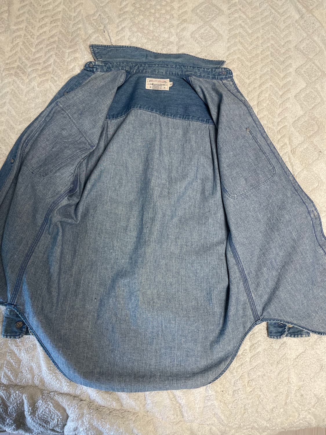 폴로 랄프로렌 1990s 빈티지 덩가리 헤비 데님 셔츠 S (실측100) 상품이미지9