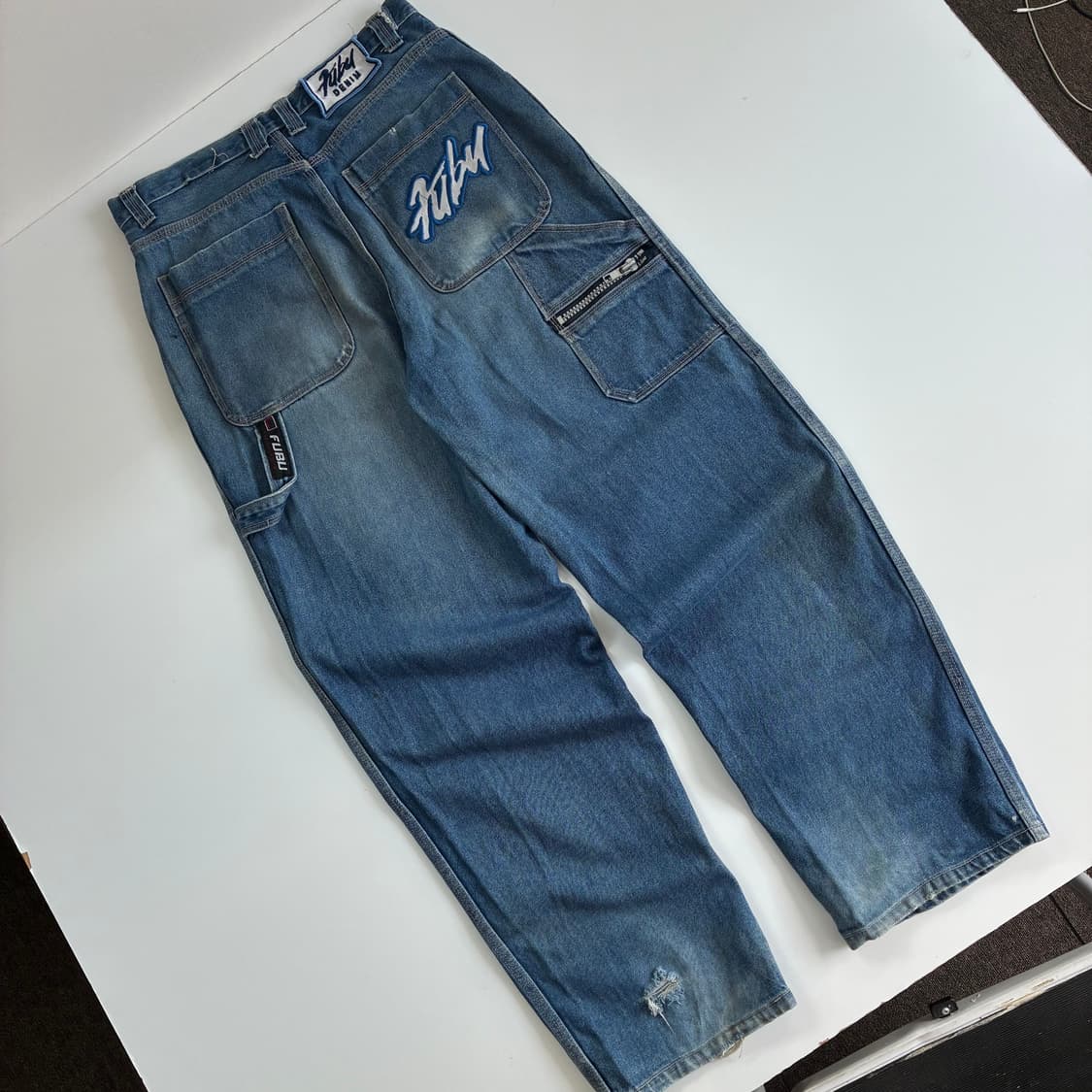 FUBU  푸부 90,s 백포켓 데님 카펜터 팬츠 상품이미지2