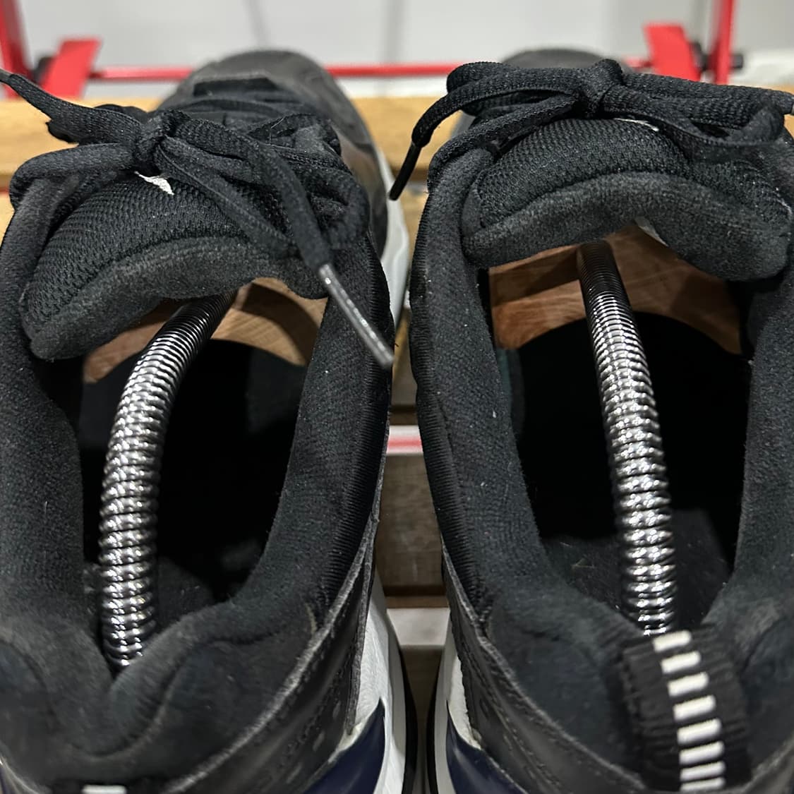 255) 나이키 운동화 남성 남자 신발 M2K 테크노 블랙 레더 상품이미지5