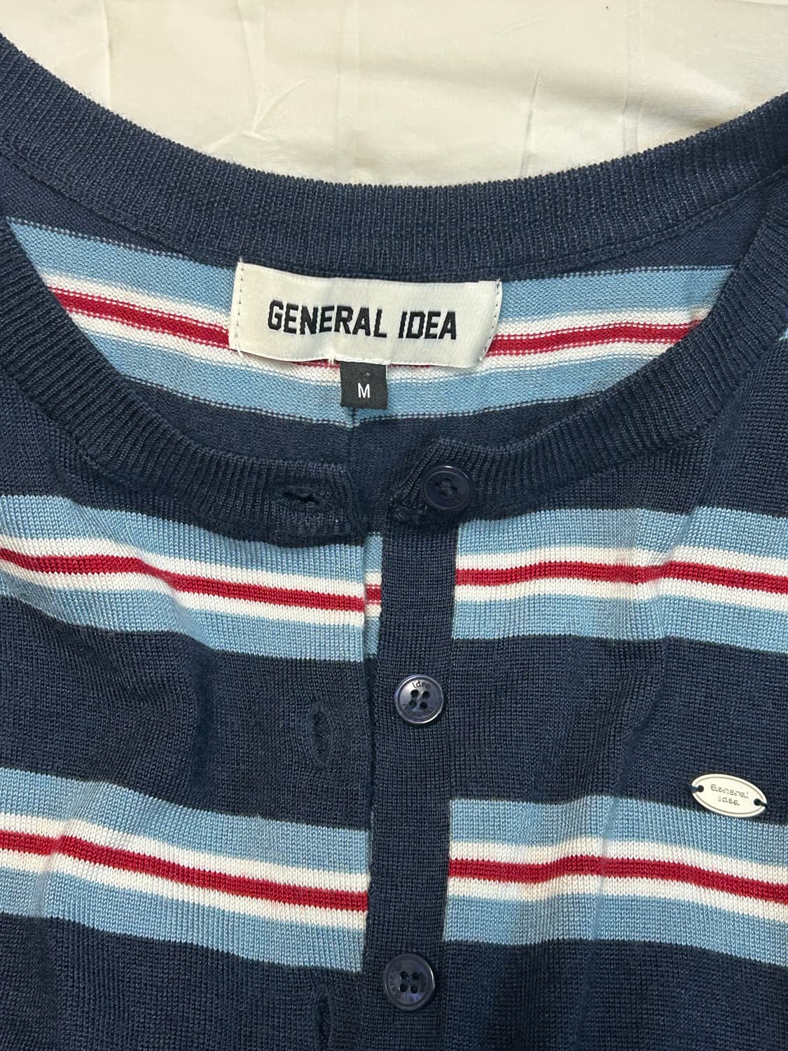 제너럴 아이디어 울혼방 스트라이프 가디건 상품이미지3
