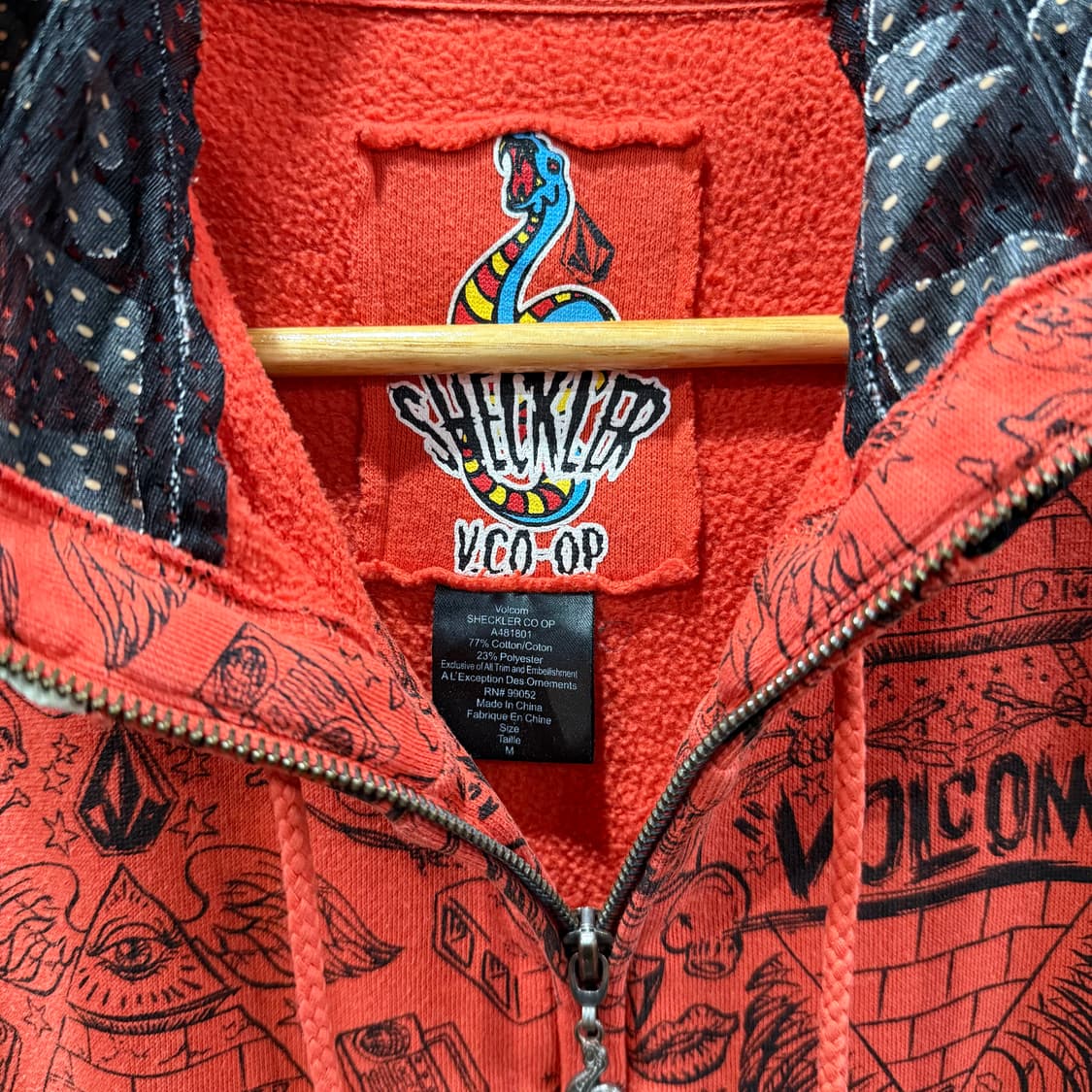 M 볼컴 Volcom x Ryan Sheckler 풀 후드 집업 자켓 상품이미지5