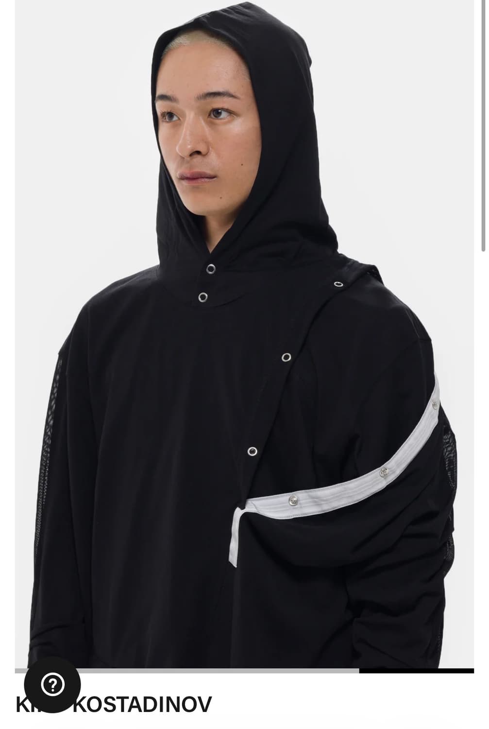 kiko kostadinov INEX HOODED TOP 블랙 44 상품이미지2