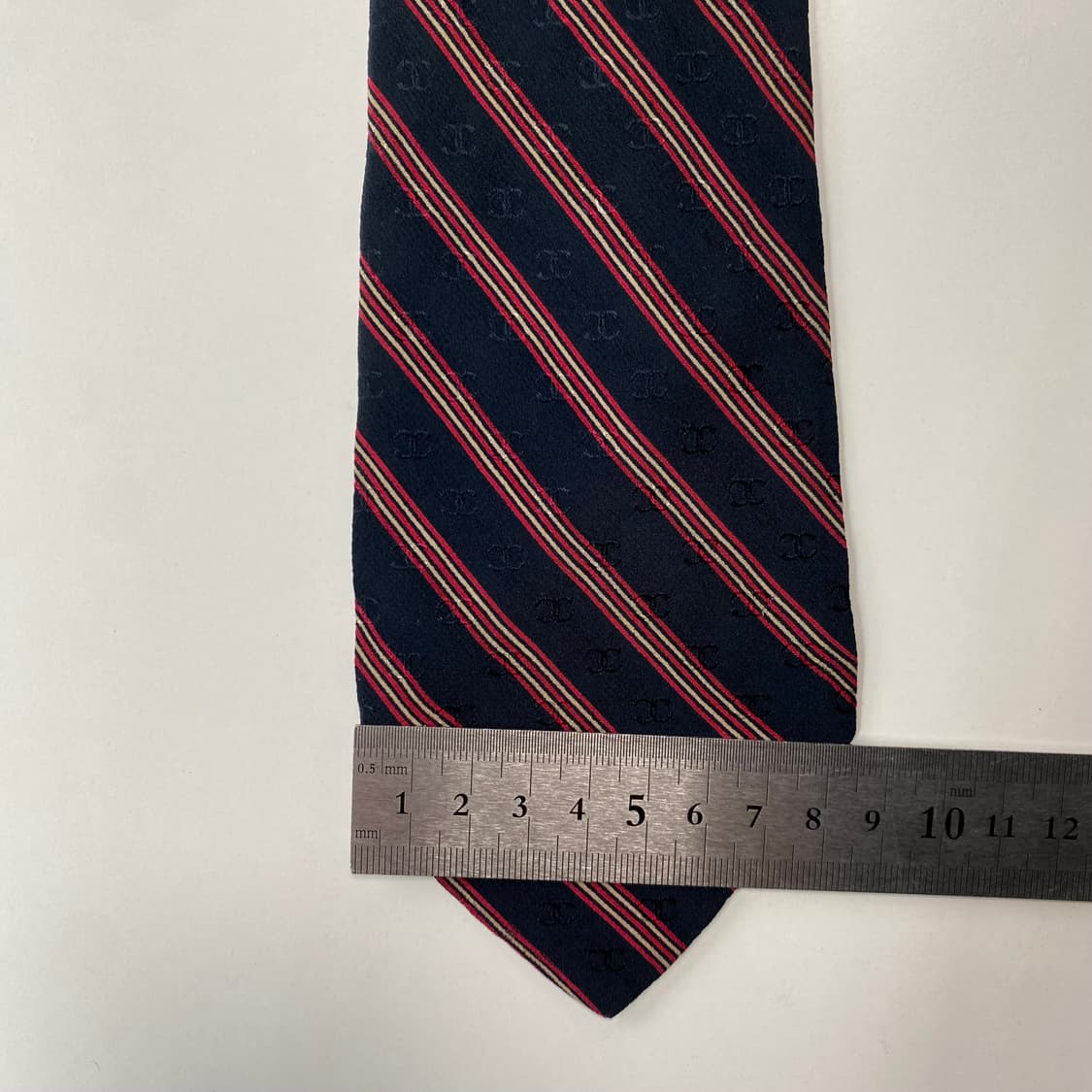 샤넬(CHANEL) 모노그램 명품 정품 넥타이8.2cm 상품이미지5