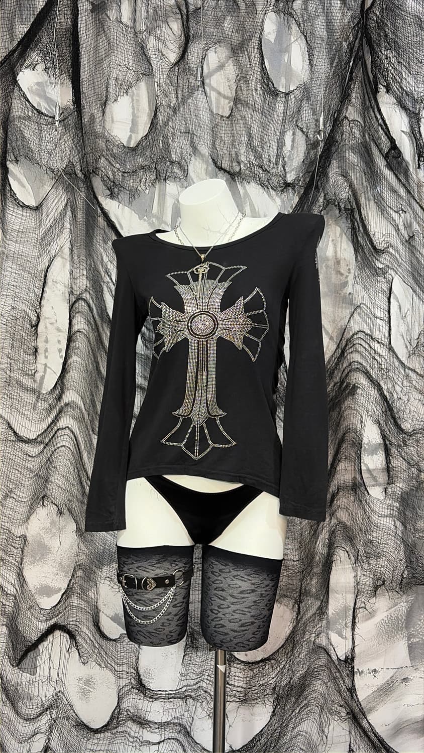 Gothic cubic cross back damage sleeve 상품이미지6