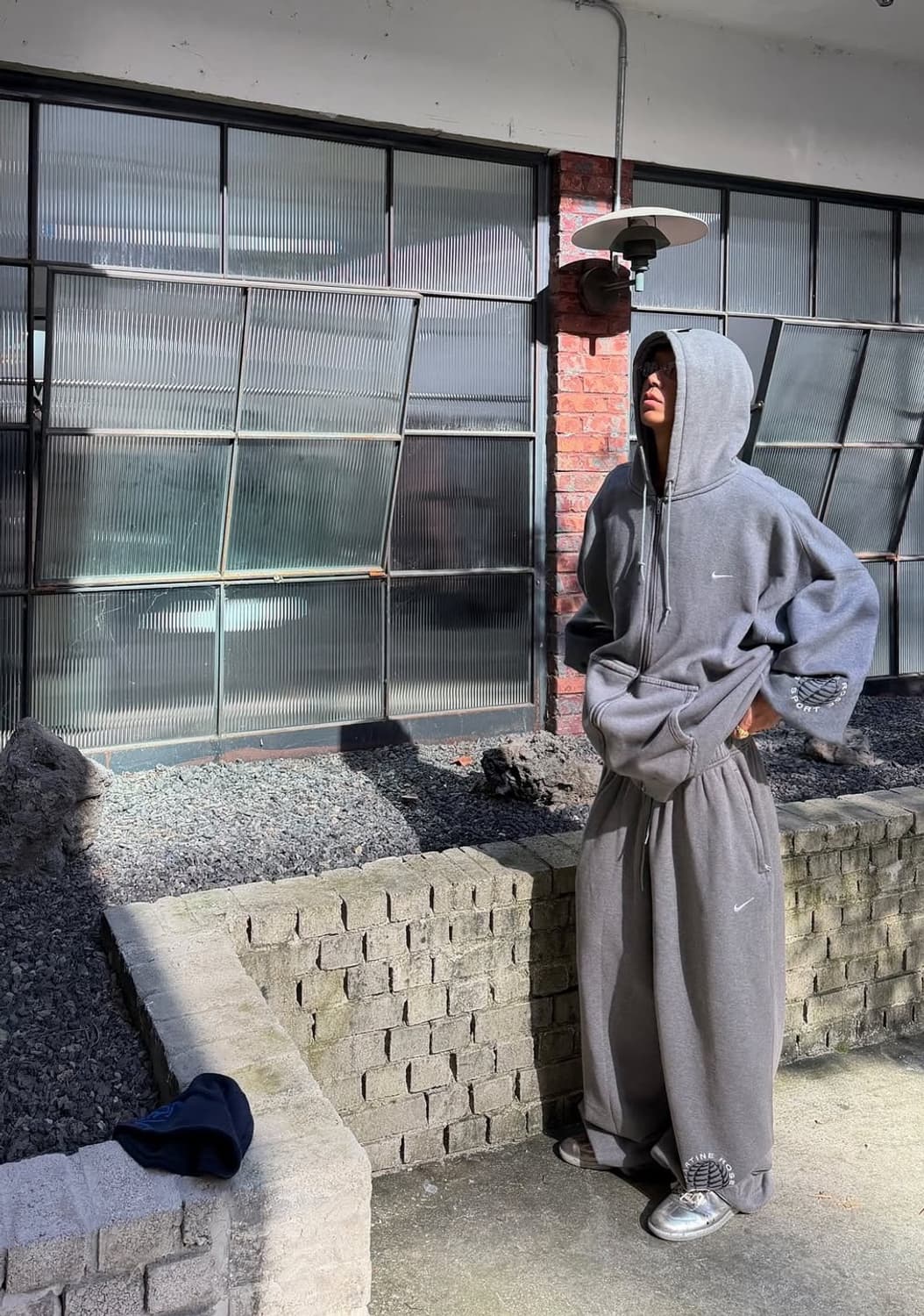 나이키 x 마틴 로즈 풀집 후드 차콜 헤더 XS 상품이미지1