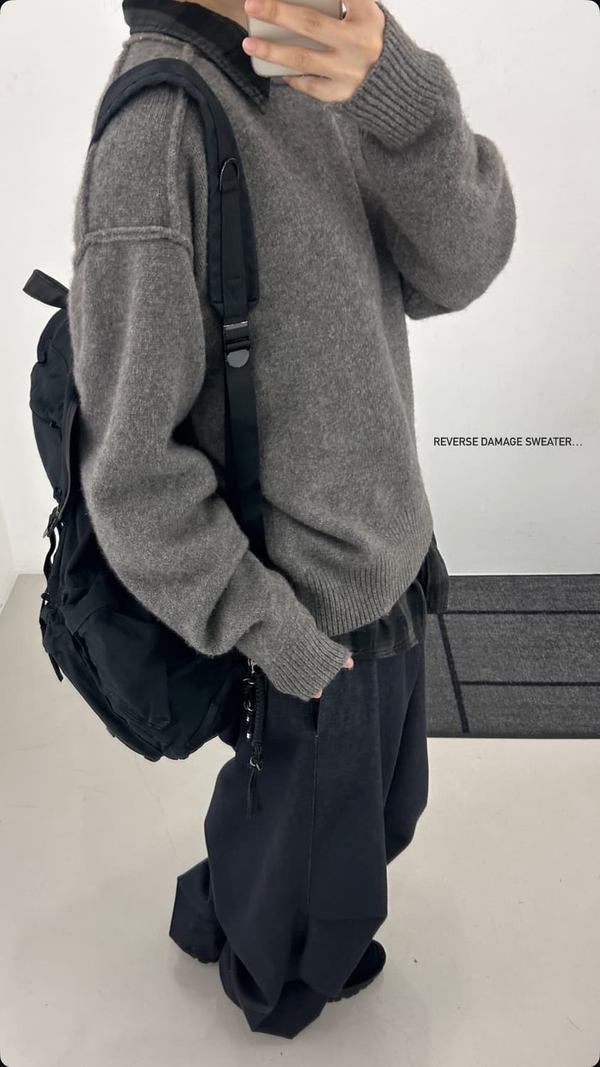 해칭룸 리버스 데미지 스웨터 니트 상품이미지4