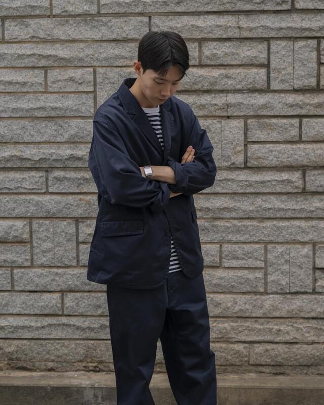 [L,34]나나미카 네이비 치노 셋업 상품이미지7