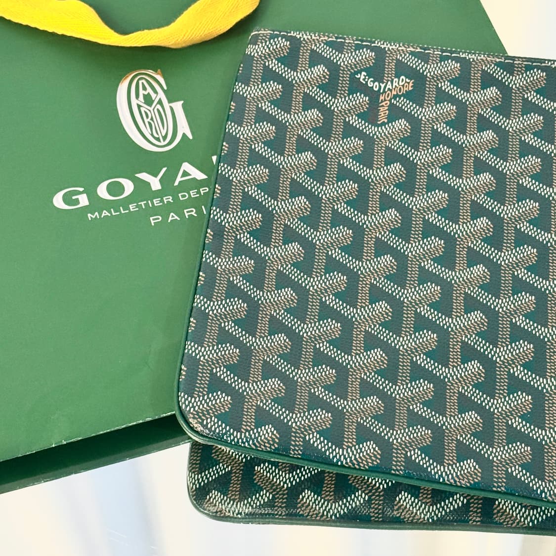 [신품급] 고야드 세나 클러치 그린 MM  상품이미지3