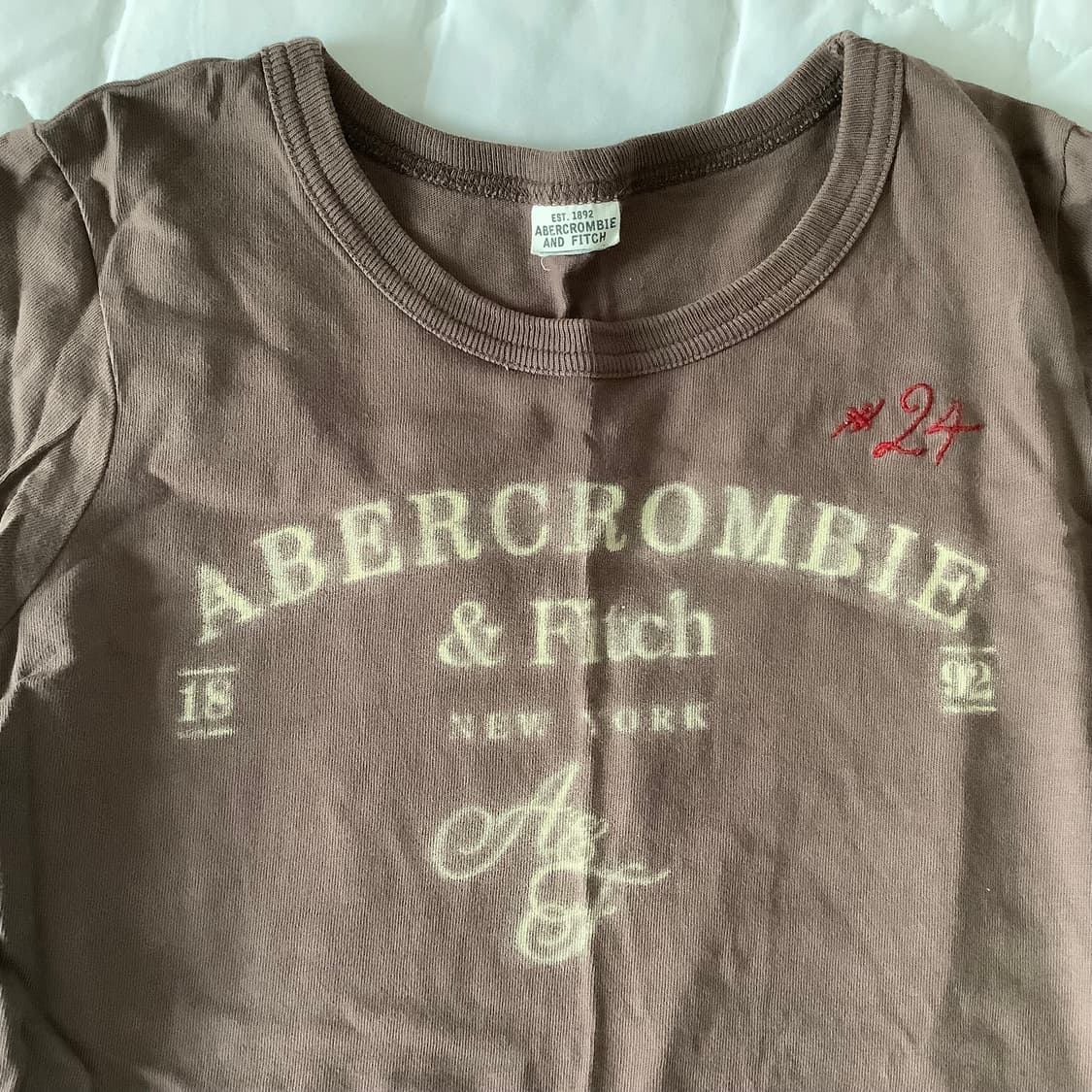 아베크롬비 빈티지 브라운 반팔티 상품이미지2