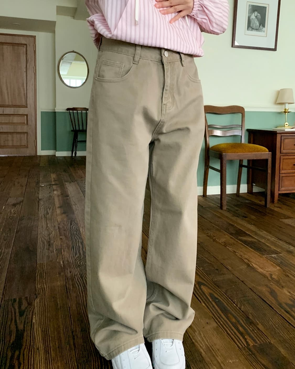 노어슨 릿킴 블랙업 와이드 코튼 팬츠 (새상품)(S) 상품이미지5