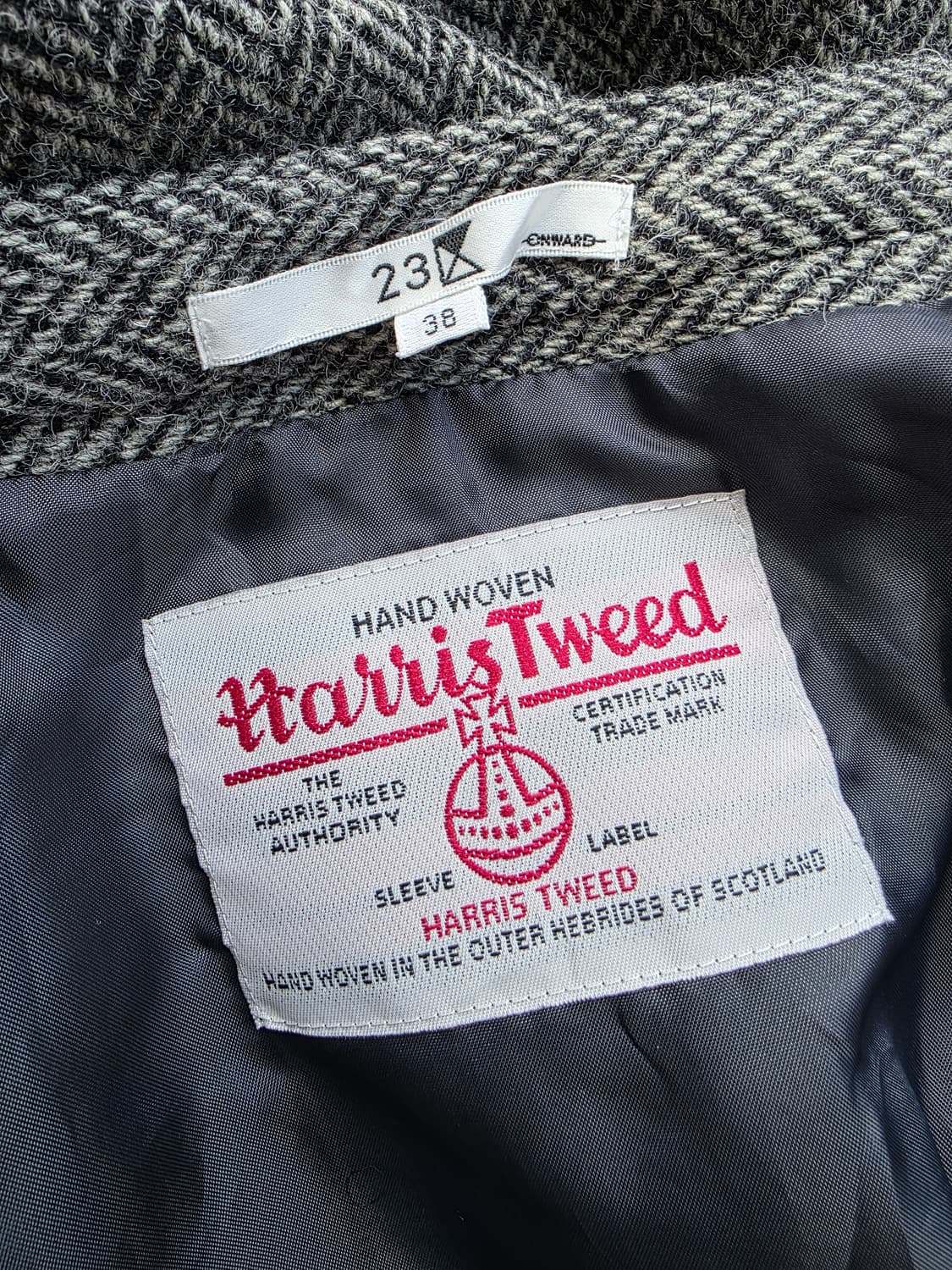 해리스트위드 헤링본 스커트 상품이미지4