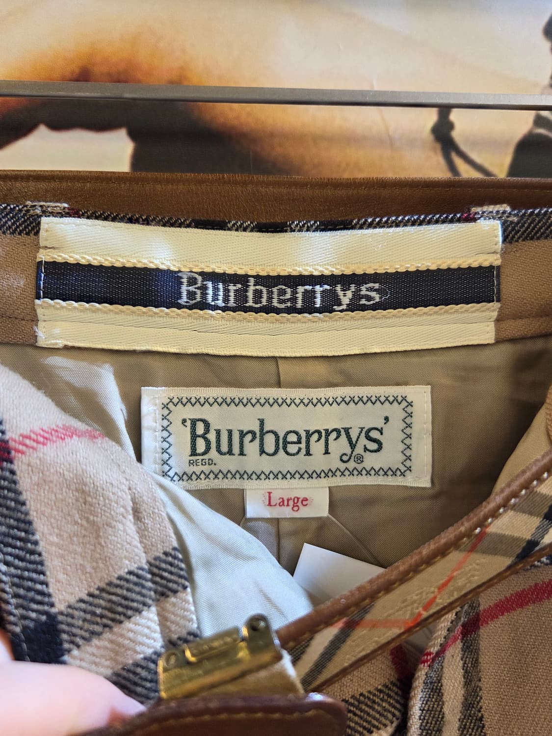 BURBERRY 버버리 노바체크 와이드5부팬츠💯 상품이미지3