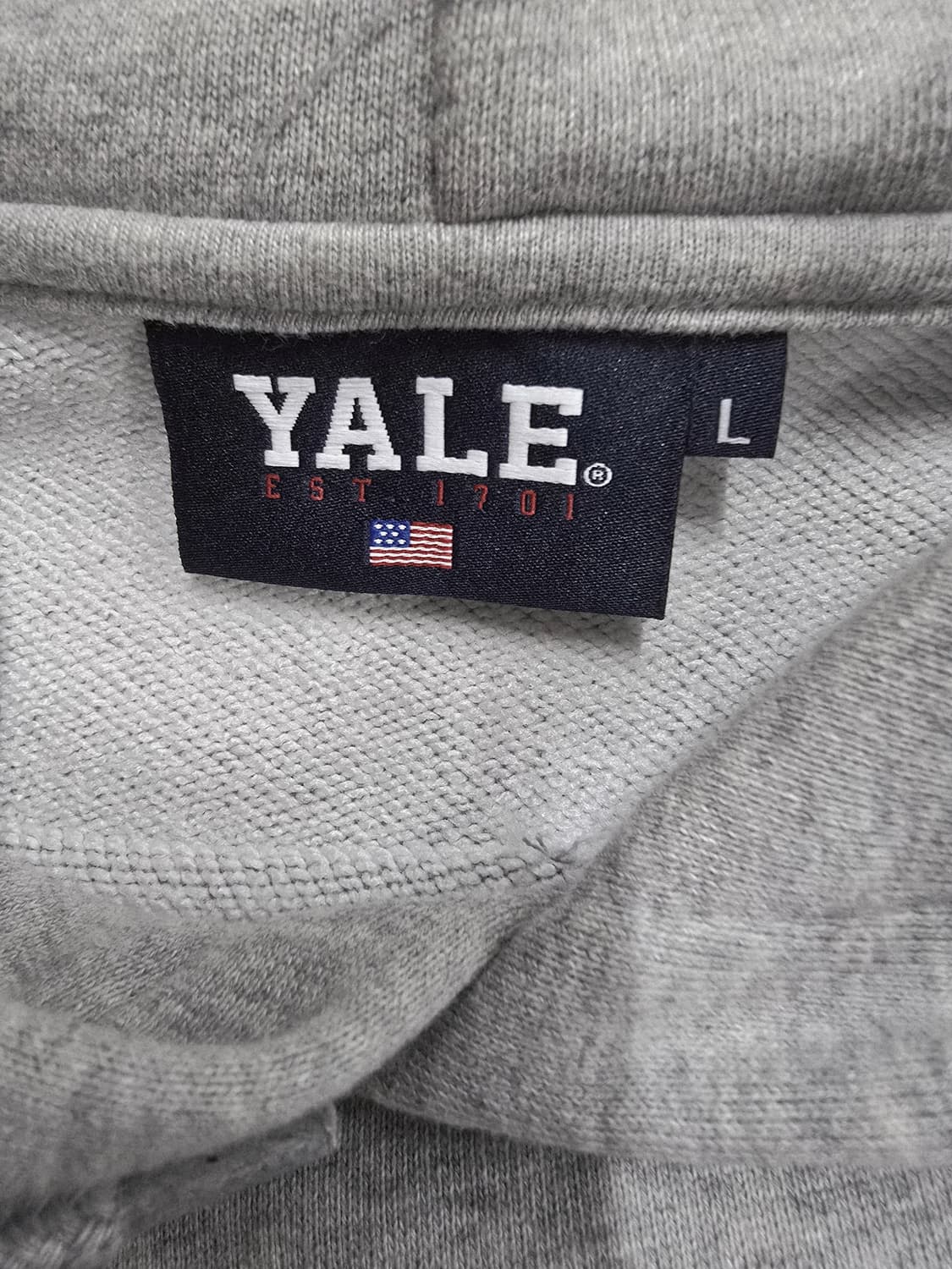 YALE 회색 곰돌이 자수 후드티 상품이미지8