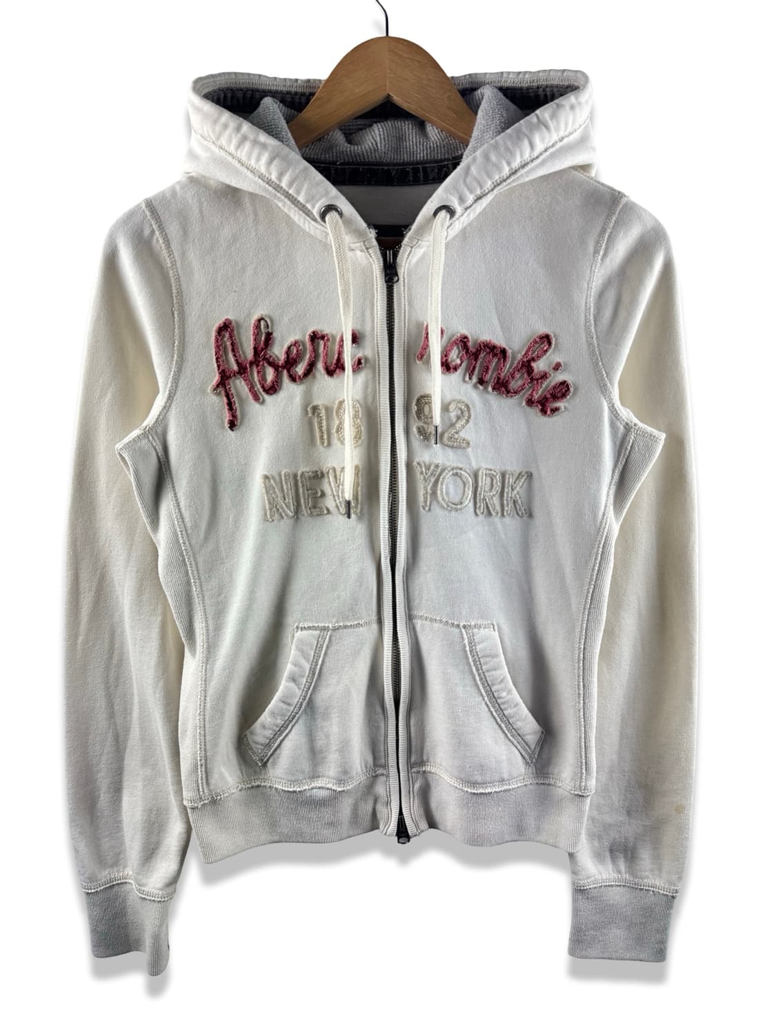 아베크롬비 아이보리 로고 후드집업2202 상품이미지1