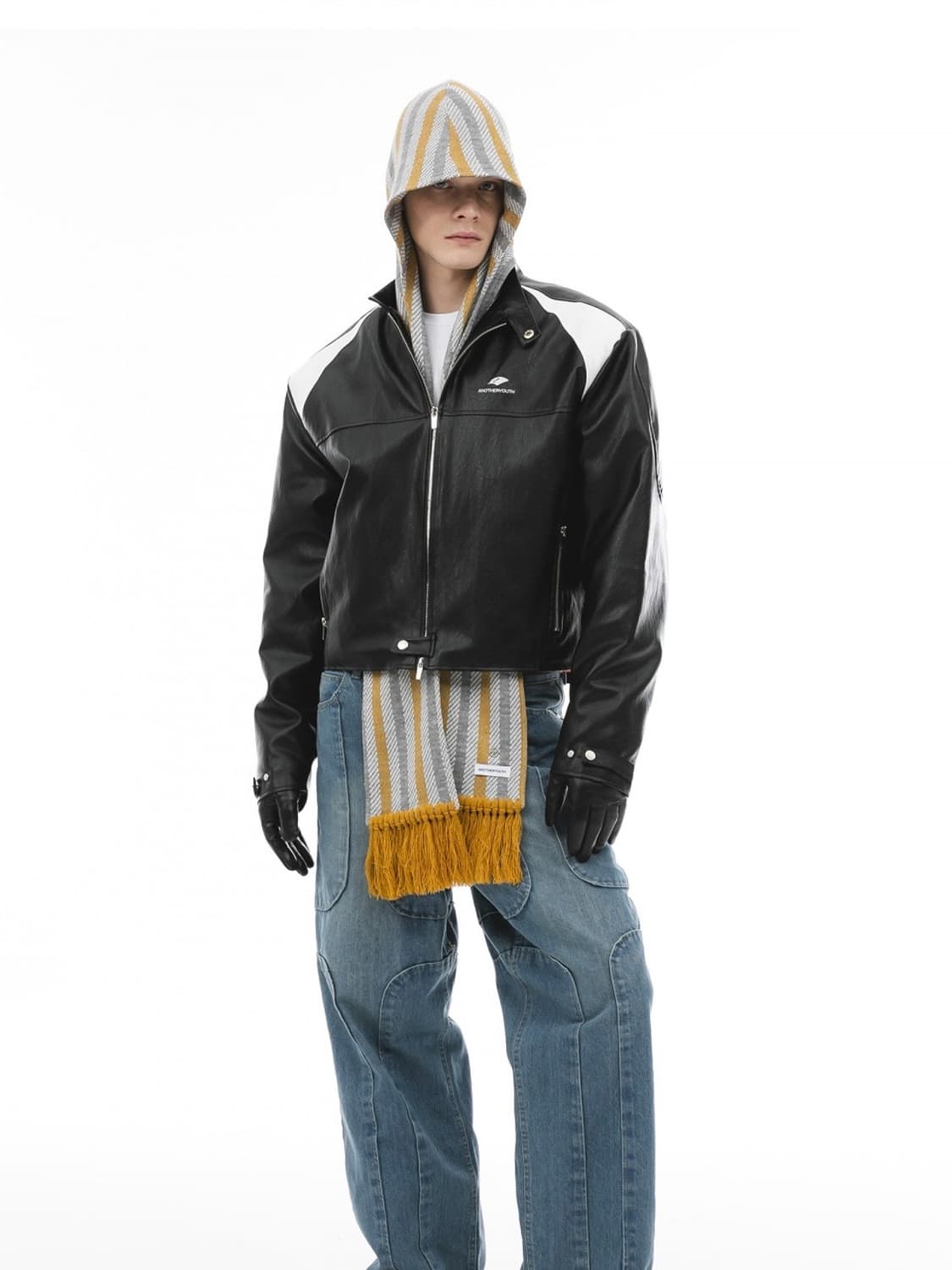 [1] 어나더유스 레더 바이커 봄버 상품이미지2