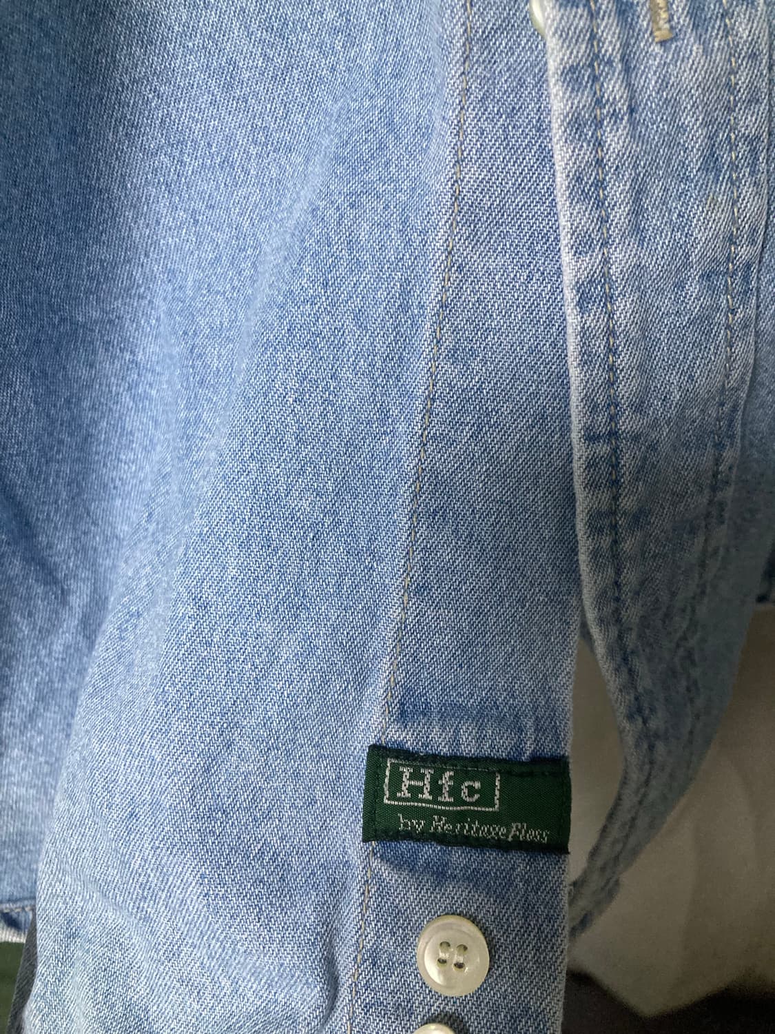 헤리티지플로스 크레스트 데님셔츠 / 라이트 인디고 M 상품이미지6
