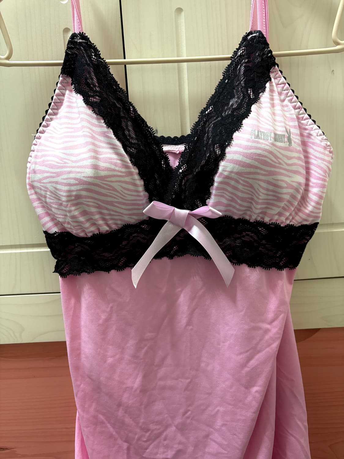 Set playboy 핑크 레이스 슬립 나시 볼레로 상품이미지3