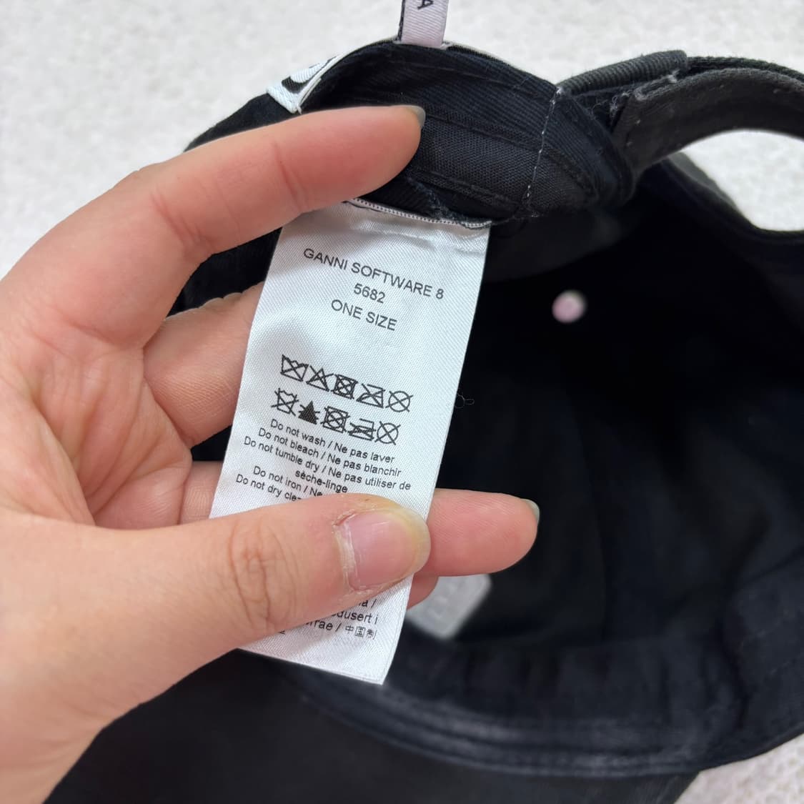 F 가니 자수 로고 블랙 볼캡 0325E 상품이미지8