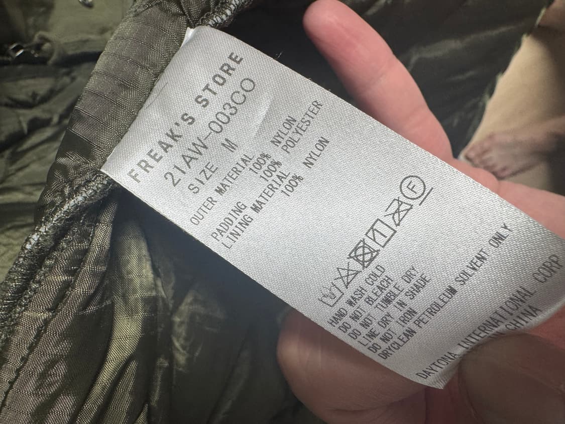 21fw 프릭스스토어 m65 피쉬테일 올리브  m사이즈 상품이미지3