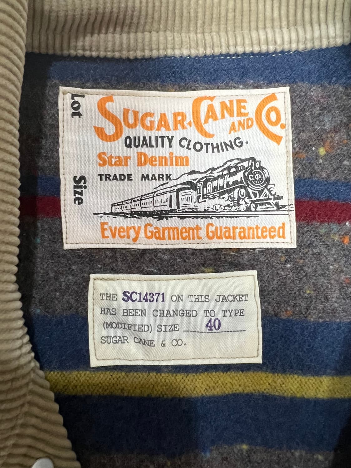 SUGARCANE 슈가케인 코듀로이 워크 자켓 40 상품이미지4