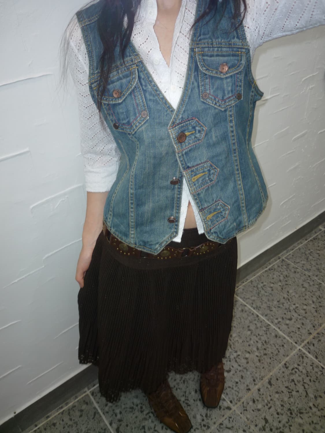 deep blue denim vest 상품이미지2