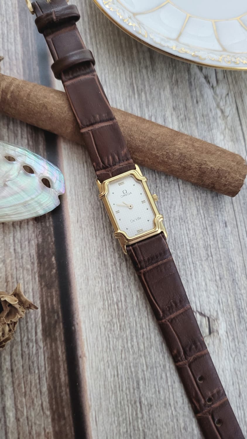 정품 오메가 드빌 Challenge 탱크 쿼츠 시계 상품이미지3