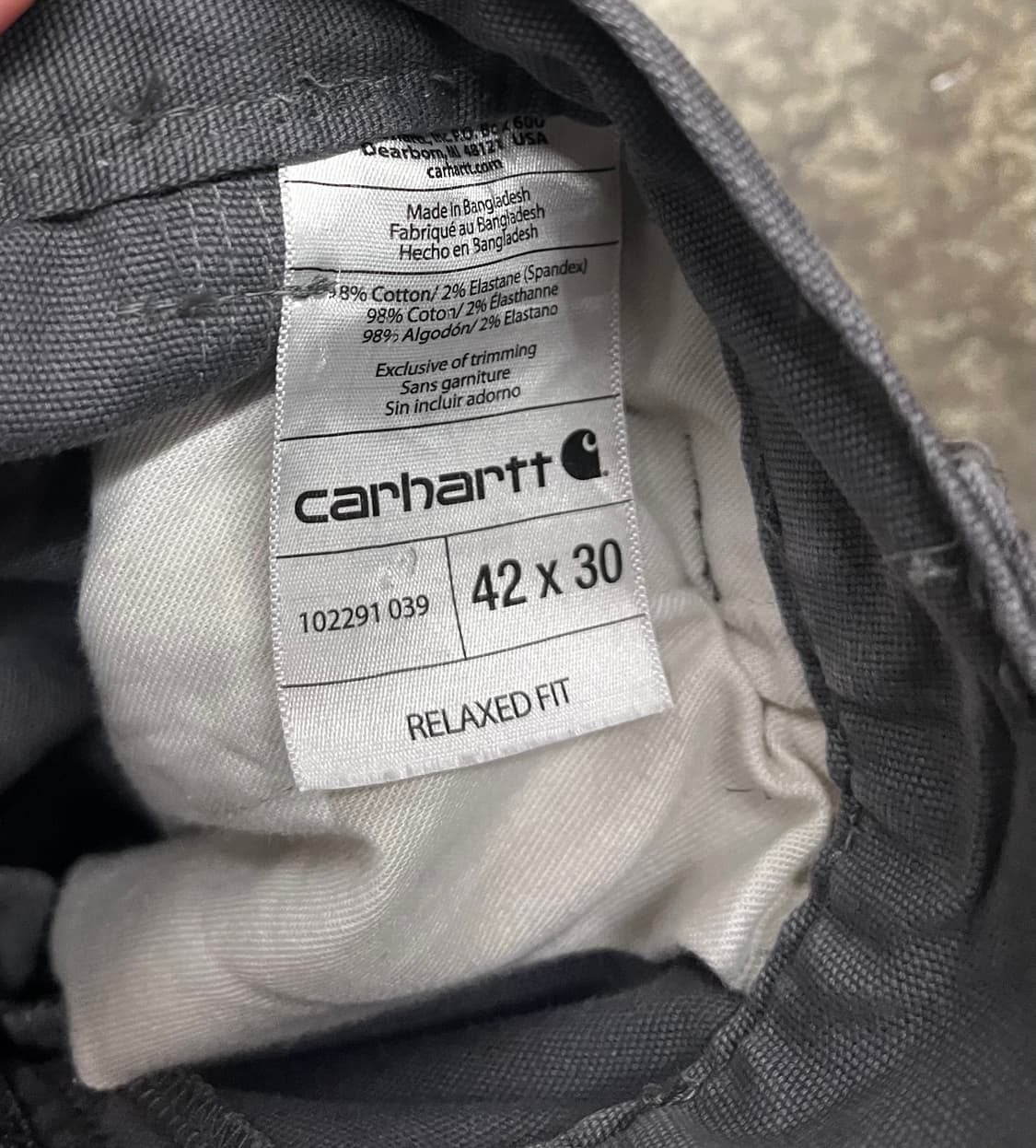 칼하트 카펜터 팬츠 상품이미지8