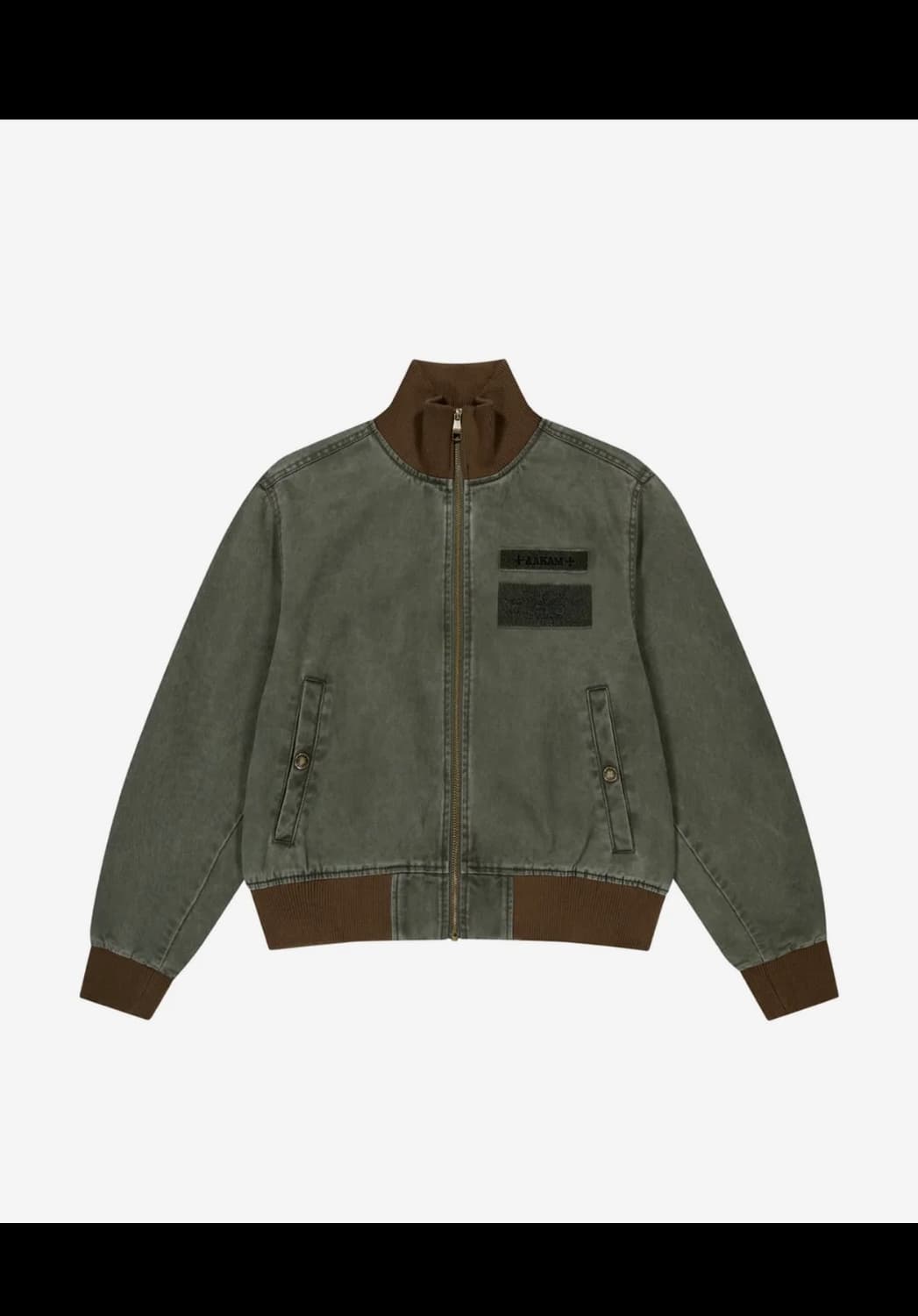 Washed Velcro Jacket (Khaki) 상품이미지1