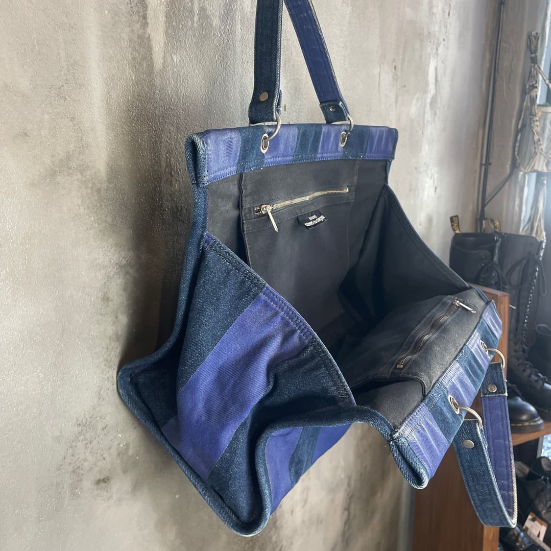 90s 꼼데가르송 데님 스트라이프 백 상품이미지5