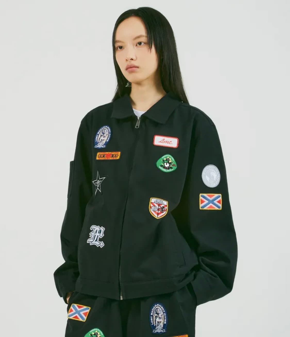 LMC 패치 워크 자켓 블랙 상품이미지4