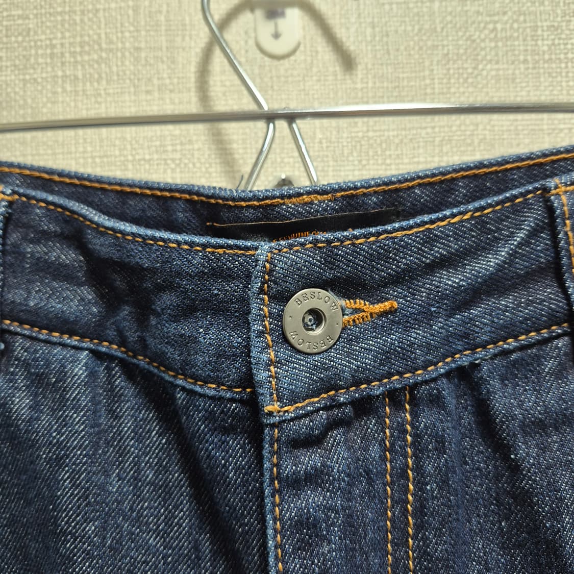 (28) 비슬로우 원턱 데님 쇼츠 인디고 상품이미지4