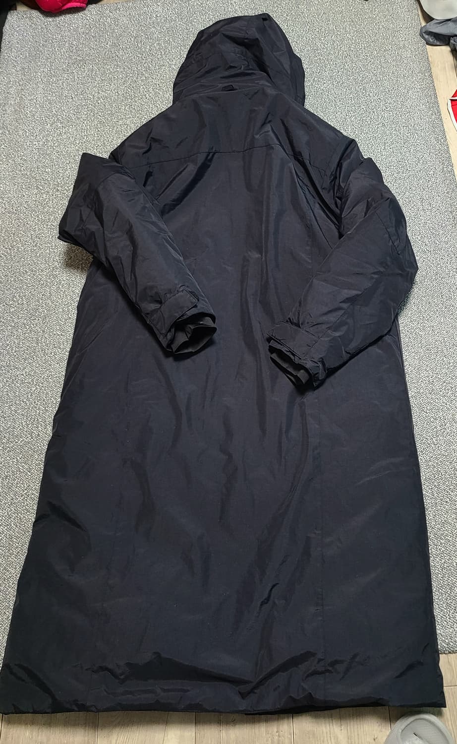 밀레 폴리 안감 롱패딩 105 블랙 상품이미지9