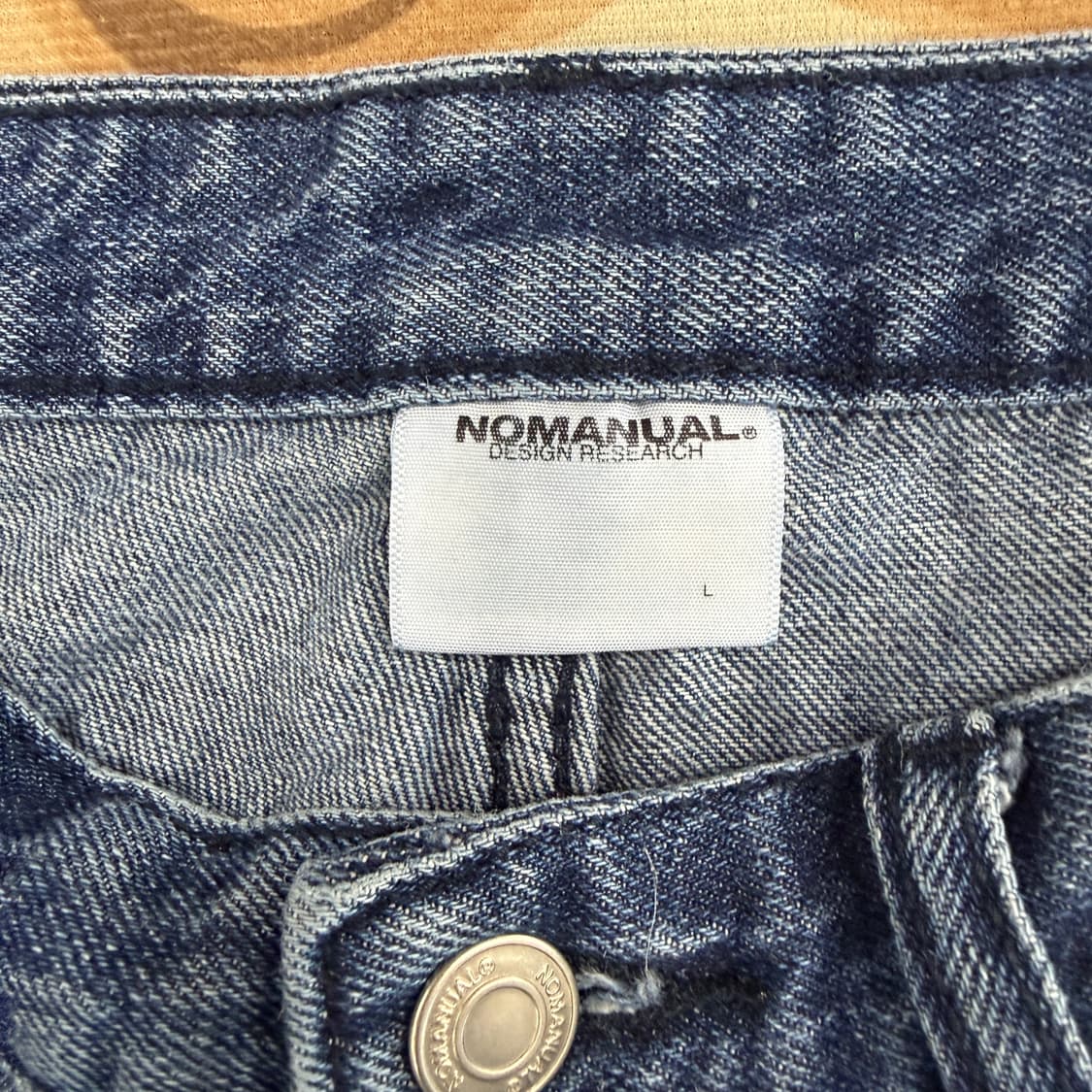 (L)노메뉴얼 NOMANUAL 엠브로이드 데님팬츠 상품이미지2