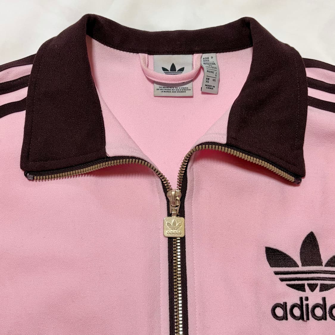 아디다스 베켄바우어 핑크 트랙탑 져지 핑크 브라운 상품이미지3
