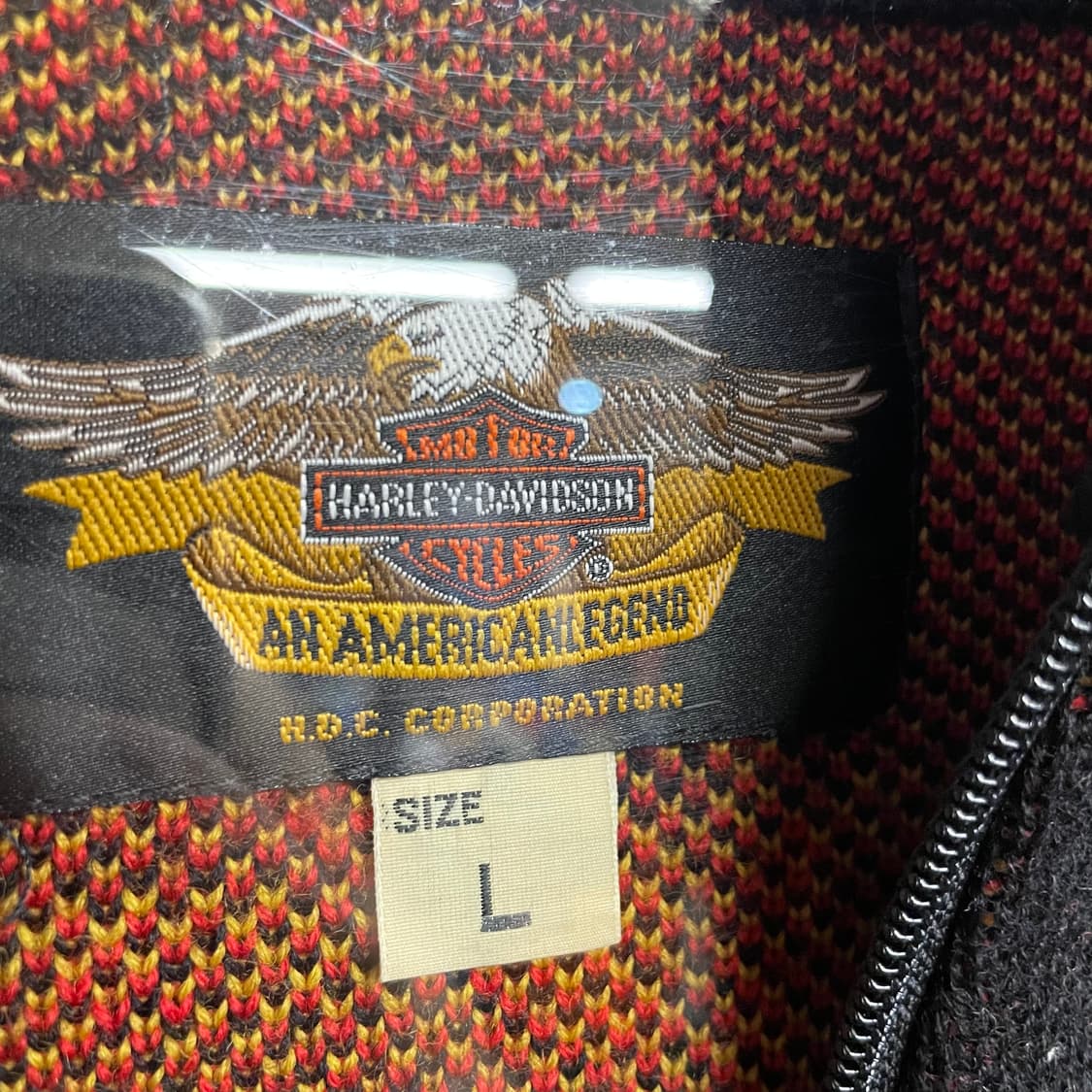 90s 할리 데이비슨 플레임 니트집업 상품이미지8