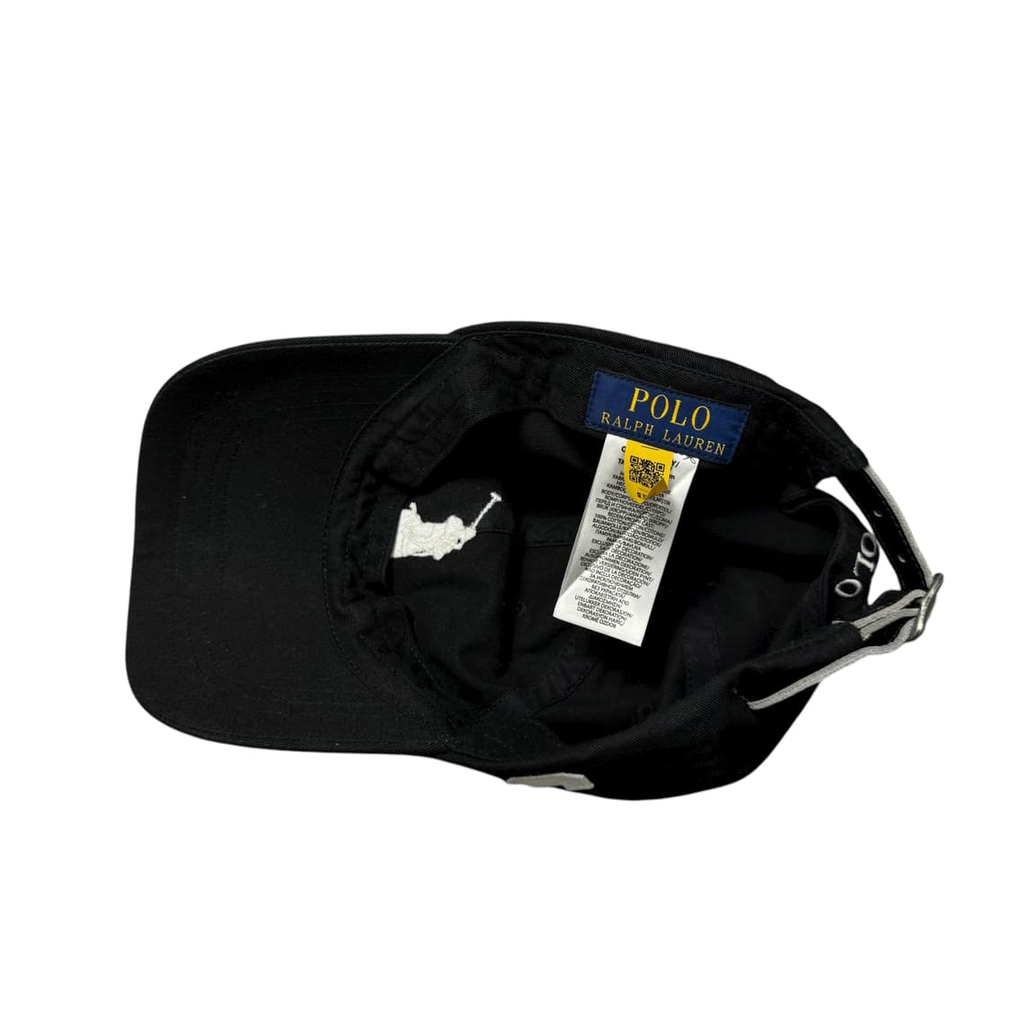 (OS) 폴로 랄프로렌 QR라벨 빅포니 볼캡 블랙 상품이미지4