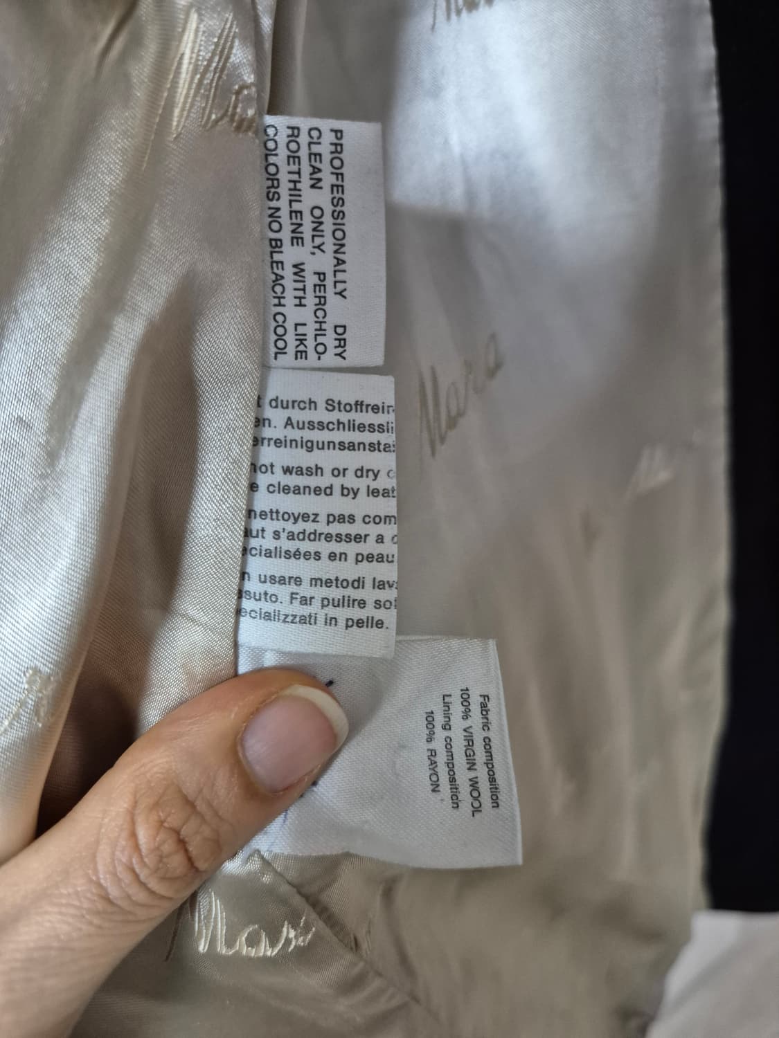 (정품) 막스마라 울코트 카라퍼 코트 90s  42사이즈 상품이미지8