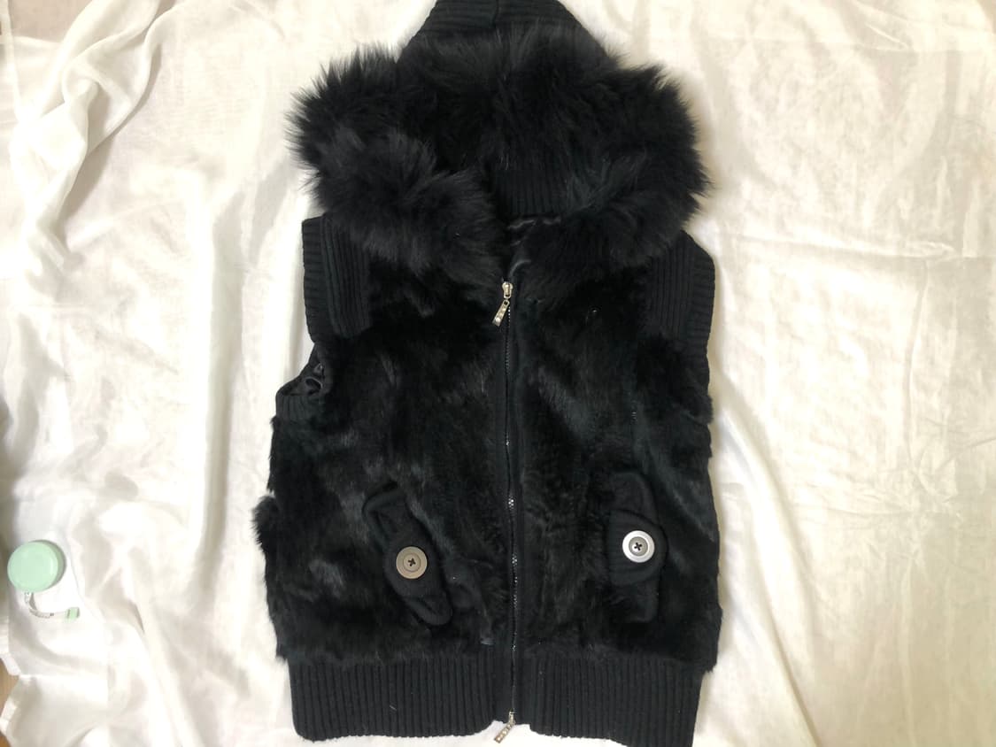 리얼퍼 조끼 와투케 펑크 핀터깔 리얼퍼 래빗퍼 폭스퍼 상품이미지1