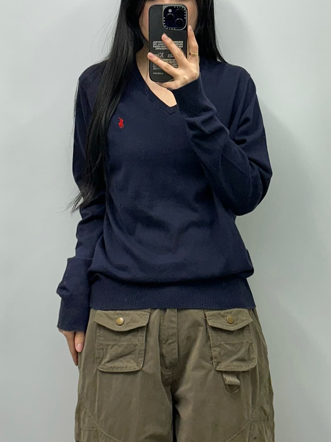 폴로 랄프로렌 신형 네이비 브이넥 니트 상품이미지1