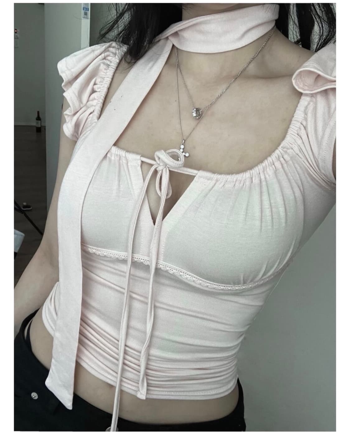 엔젤넘버 555 Angelnumber555 레이스 타이트 티 상품이미지1