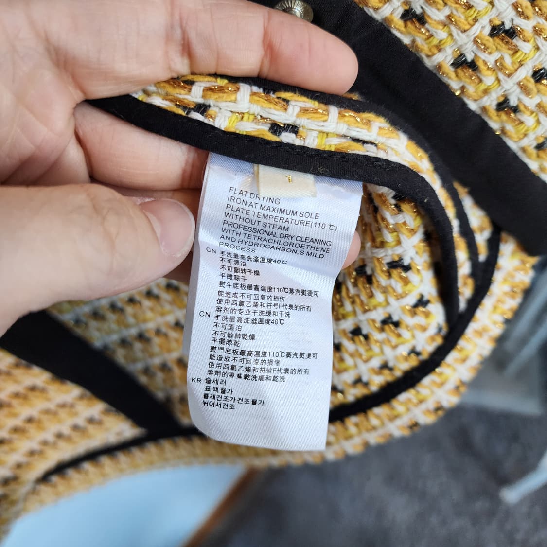 마쥬 트위드 블랙 배색 여성 가디건 상품이미지6