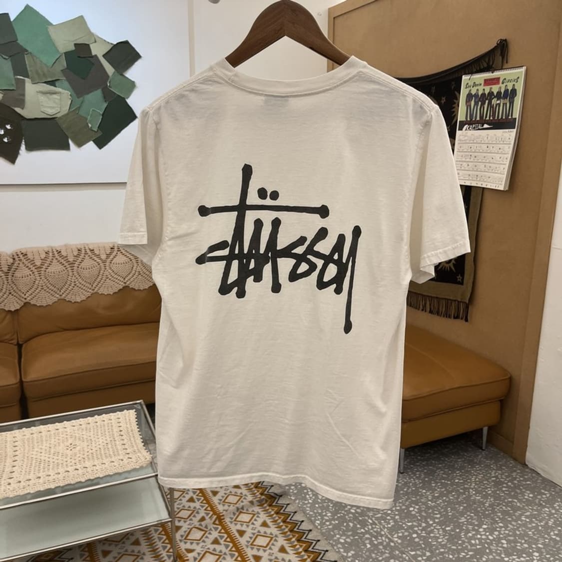 스투시 빈티지 피그먼트 다이드 화이트크림 반팔티 S C10995 상품이미지4