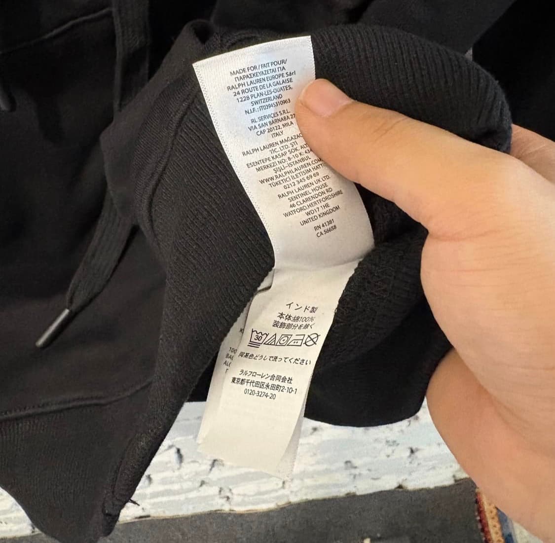 폴로 빅포니3 블랙 후드집업 판매합니다 상품이미지8