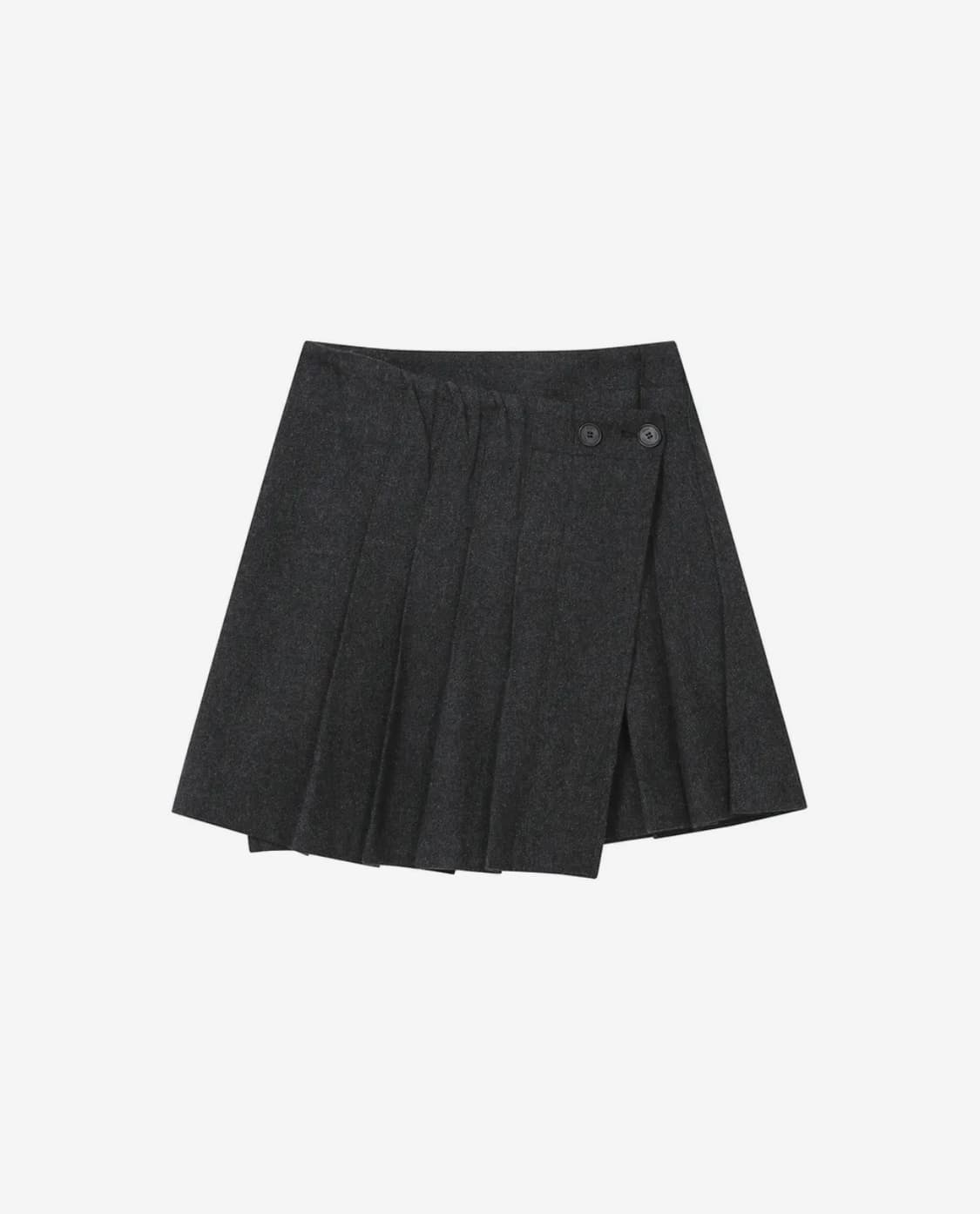 미세키서울 Wabi origami pleats midi skirt 차콜 상품이미지2